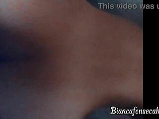 Amateur redhead flashes ass in lingerie as babysitter with exhibitionist couple