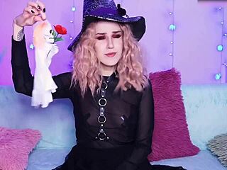 Sexy Witch With Tattoo And Stockings Enjoys Anal Play Using Dildo In Solo Masturbation Session