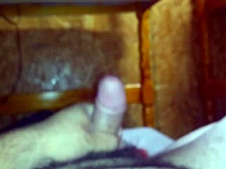 jerking off on the bed