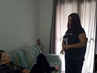 The tattooed brunette with big tits and a massive clit dreamed of fucking the maid. Vovó Ventura made it happen in a sexy encounter.