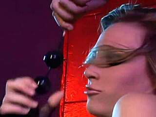 This wild orgy kicks off with a milf in latex and fishnet stockings diving into anal action with high heels on.