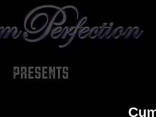 Horny honey takes that cumshot facial and gulps every drop of jizz