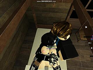 Roblox emo chick experiences intense action on bed part 2