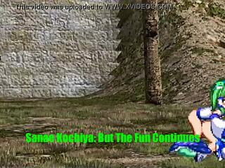 sanae takes control over cirno in funny touhou parody