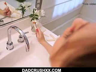 uh, ginger hot teen 18+ stepdaughter maya kendrik gets that big cock pov fuck while brushing teeth, daddy pounding her rough