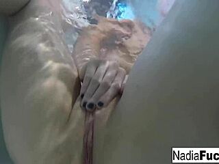 hey check out sexy blonde nadia masturbating solo with tits and ass in bath with rubber duckies 🛁🦆