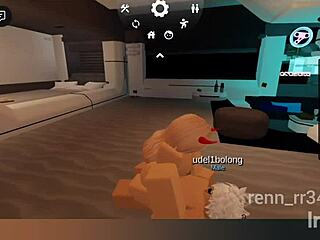 Oh wow, I can't believe she gets fucked hard by that blonde catboy in Roblox with intense blowjob action