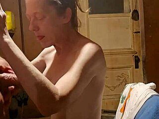 Redhead amateur boldly devouring big cock with deepthroat gagging choking foreplay ball licking until cum