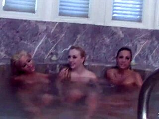 Abigail Mac dives into a steamy lesbian threesome with big tits brunettes, exploring oral pleasures and ass play behind the scenes.