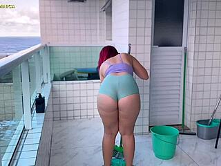 I Hired This Maid And She's So Naughty In Mini Shorts Making Me Wild!