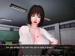 Murmur - Adam dreaming about a girl masturbating in 3D cartoon anime hentai game.