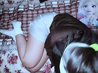 Giving Treat To School Stepsister In Room