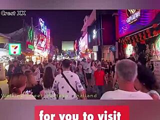 Walking down Walking Street in Pattaya on Halloween 2024 with neon lights shining and sexy costumes all around