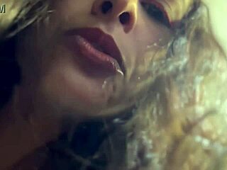 Dominating cuckold as personal ashtray in bold Latina solo fetish with tattoos and natural tits