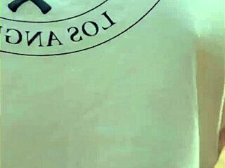 wifey switches her shirt and flashes those shaved pussy tits 😏