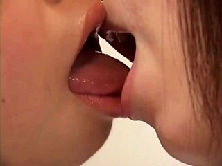 Definitive compilation of sloppy closeup Asian lesbian kissing scenes