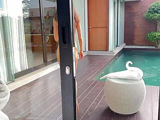 Katty West Wakes Up Her Boyfriend With A Steamy Pov Blowjob By The Pool, Leading To Rough Doggystyle Fucking And A Morning Creampie