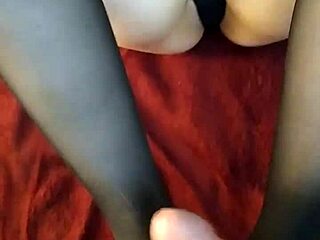 Intense first-time footjob in stockings delivers thrilling sensations
