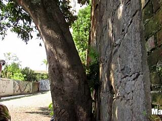 Fodendo Na Rua Captures Outdoor Public Encounter With Big Tits And Cumshot Action