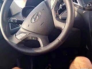 Risky Public Masturbation For Redhead Waiting At Bus Stop