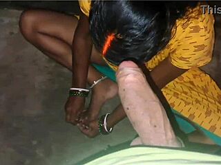 Indian wife handles cheating on husband right when he was home in their space