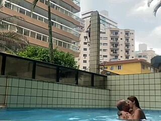 what if he kept rubbing his hard cock on me while flashing in the pool like an exhibitionist