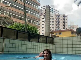 what if he kept rubbing his hard cock on me while flashing in the pool like an exhibitionist