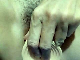 Hey, check out my hot friend masturbating with her wet pussy using a dildo!