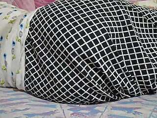 Desi housewife strips naked for hot sex with her big ass bouncing.