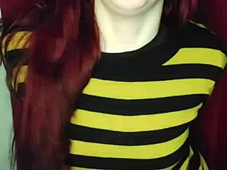 Your stepsister gets turned on by your nudes and comes for you with her ass plug in roleplay argentina p1