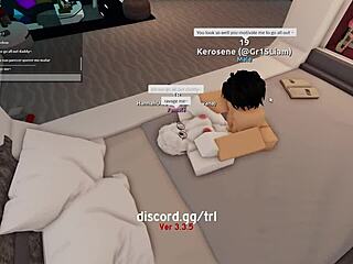 Horny man fucks and creampies me hard in Roblox condo game sex.