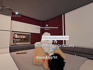 Horny man fucks and creampies me hard in Roblox condo game sex.