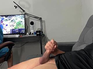 risky handjob from latina brunette amateur with natural small tits in hardcore brazilian femdom style