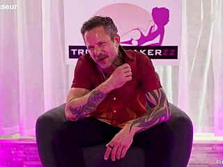 redhead and friends in wild threesome with cum swapping, big ass action, and facial finishes