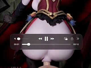 Thicc Fat Ass Widowmaker Twerking with Halloween Mercy Fucking Huge Raven Cock Tease Compilation