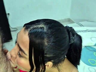 My NEIGHBOR was thinking a lot, so I put his BIG COCK in my mouth. Latina wife gives blowjob to amateur brunette couple