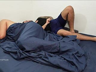 sharing bed with stepsis led to wet pussy creampie fucking