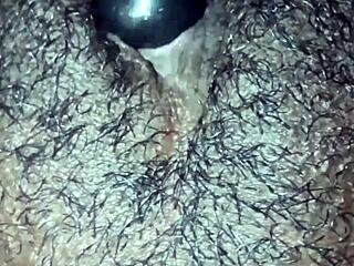 Buceta Ebony Molhada Pingando Rasga Roupa Peluda Solo Gozando