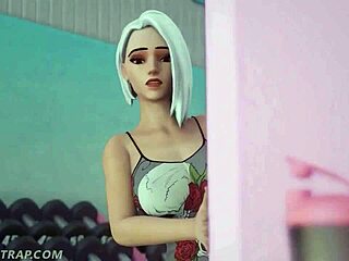 shadow training with brigitte in her gym licking pussy kissing tits horny