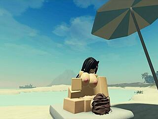 Fucking Roblox Catgirl Hard. Creampie Ends Beach Fuck Fest. She Begs More.