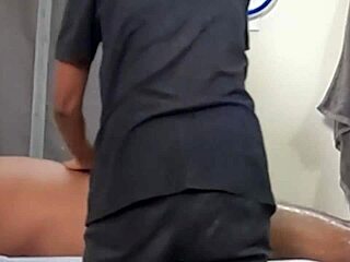 😲 whoa, caught mid happy ending handjob massage!! so sneaky 😂