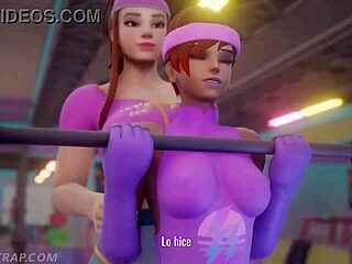 shadow training with brigitte in her gym licking pussy kissing tits horny