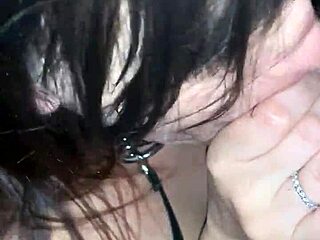 Sext teen slurps sloppy cock cum with toys and big tits