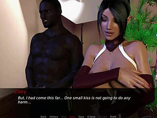 Monster black cock blasts big tits in zoey's intense christmas blowjob gift