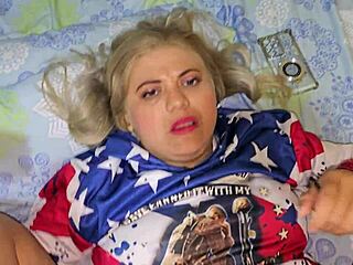 USA Blonde Fucks Hard in Tight Blouse