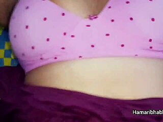 Desi young bhabhi gets husband's cock slamming her hard