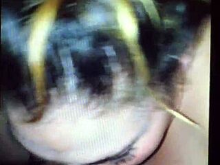 tiffany's lips wrap tight around jonb's throbbing fat cock