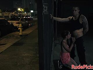 spex teen gets rough public facial from dominating guy