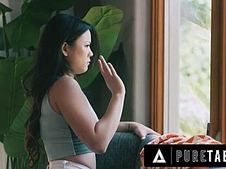 petite asian lulu chu caught peeking masturbating ripped clothes voyeur dilf neighbor drilled deepthroat