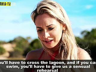 a blonde gets soaking wet from pure lust